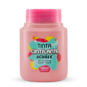 Tinta Cintilante 100ml - Rosa Antigo 828 Acrilex