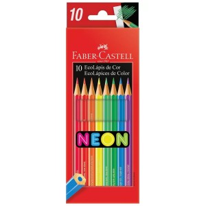 Lápis de Cor 10 Cores Neon Faber Castell