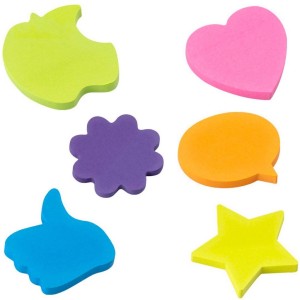 Bloco de Anotações 45mm x 45mm - Neon Formatos Sortido 50 Folhas BRW