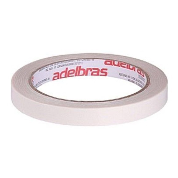 Fita Dupla Face Transparente 12mm x 30m Adelbras