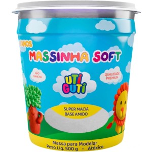 Massa de Modelar 500g - Branca Uti Guti