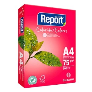 Papel Sulfite A4 Rosa 75g 500 Folhas Report