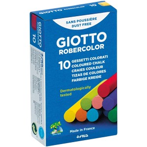 Giz Escolar Colorido Plastificado Robercolor c/10 Giotto