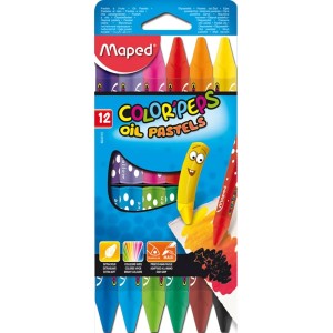 Giz Pastel Oleoso 12 Cores Maped