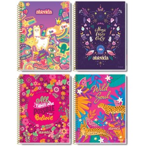 Caderno 16 Matérias Atrevida 256 Folhas Credeal