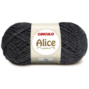 Lã Alice 0709 - Ônix 100g Circulo