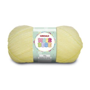 Lã Mais Bebê 0325 - Amarelo Candy 100g Circulo