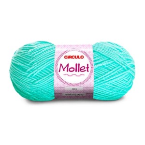 Lã Mollet 40g 5743 - Neo Mint Circulo