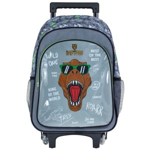 Mochila com Rodinhas Raptor Verde e Cinza MC1005 BRW