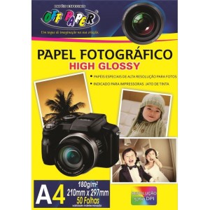 Papel Fotográfico A4 High Glossy 180g 50 Folhas Off Paper