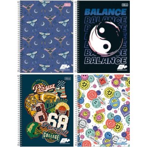 Caderno Quadriculado 1x1cm D+ 96fls Tilibra