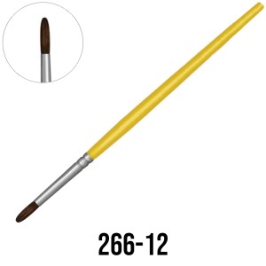 Pincel Redondo N.12 Amarelo 266-12 Tigre