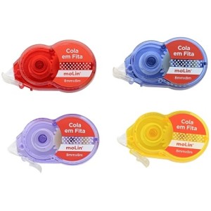 Cola em Fita Permanente 8mm X 8m Molin