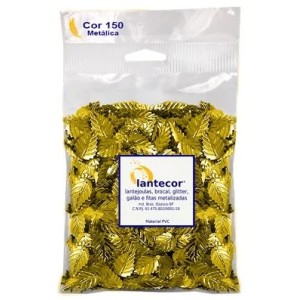 Folha Pequena Metalizada - Ouro c/1000 Lantecor