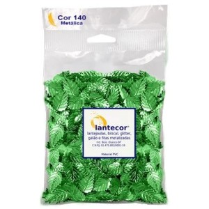 Folha Pequena Metalizada - Verde Bandeira c/1000 Lantecor