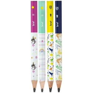 Lápis Preto Jumbo Triangular Raptors e Magic BRW