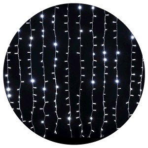 Cortina 500 LEDs Branco Frio Fixo 4x2,2 Metros 80073 Chibrali