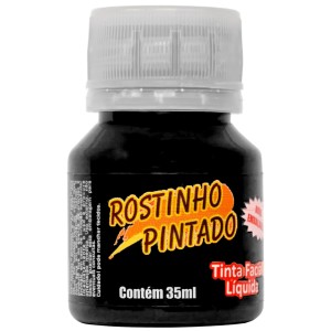 Tinta Facial Líquida 35ml - Preto Rostinho Pintado