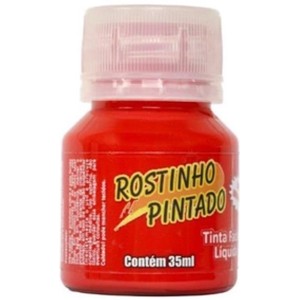 Tinta Facial Líquida 35ml - Vermelho Rostinho Pintado