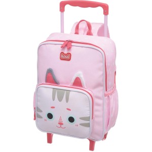 Mochila com Rodinhas Kouii Filhotiis Gato Mia 9100B01 Pacific