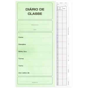 Diário de Classe Mensal Verde São Domingos