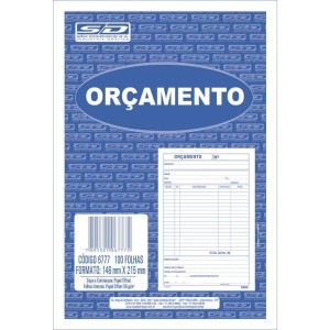 Bloco de Orçamento 100 Folhas São Domingos