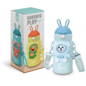 Garrafa Térmica Play 470ml - Azul Brasfoot