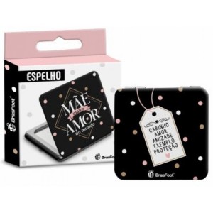 Espelho de Bolsa Individual - Mãe Maior Amor do Mundo Brasfoot