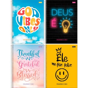 Caderno 1 Matéria Palavras da Vida 80 Folhas Foroni