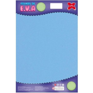 Placa de EVA Liso 40x60cm - Azul Claro c/10