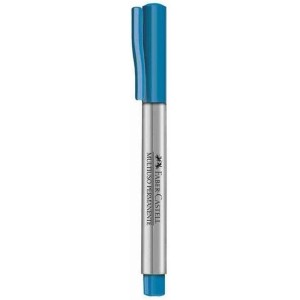 Marcador Permanente 1.0mm - Azul Metálico Faber Castell
