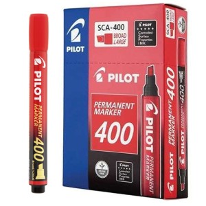 Pincel Marcador Permanente SCA-400 Vermelho c/12 Pilot