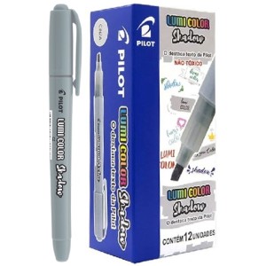 Marca Texto Lumi Color Shadow - Cinza c/12 Pilot