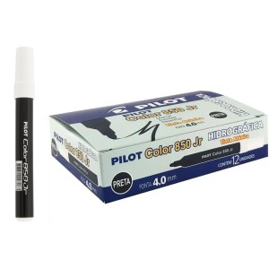 Caneta Hidrográfica Color 850 Jr - Preta c/12 Pilot