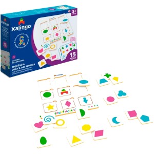 Jogo Sequência Lógica das Formas 15 Peças 1769.7 Xalingo