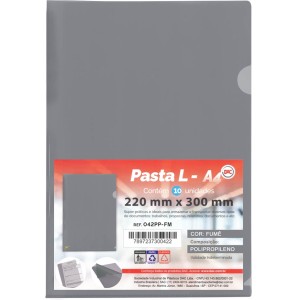 Pasta em L A4 - Fumê 042PP-FM c/10 DAC