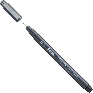 Caneta Nanquim Pointliner 0.3mm Preta Pentel
