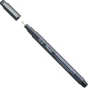 Caneta Nanquim Pointliner 0.4mm Preta Pentel