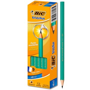 Lápis Preto N2 Evolution Sextavado HB c/12 Bic