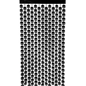 Cortina de Halloween - Caveira Preta 2m x 1m HLW6073 Yoss