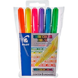Marca Texto Lumi Color - 6 Cores Pilot