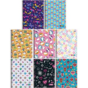 Caderno 1 Matéria Pop Collection 96 Folhas Foroni