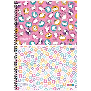 Caderno de Cartografia Pop Collection 96 Folhas Foroni