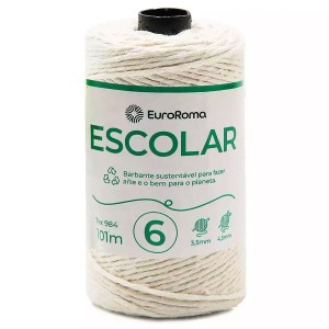 Barbante Escolar N.6 100 - Natural 100g EuroRoma