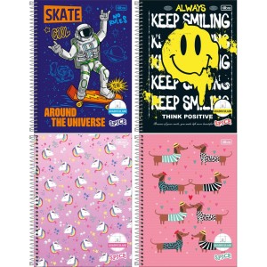 Caderno Quadriculado 1x1cm Spice 80fls Tilibra