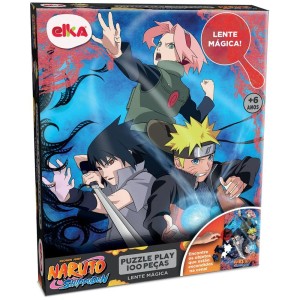 Quebra-Cabeça Lente Mágica - Naruto Shippuden 100 Peças 1192 Elka Brinquedos