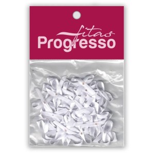 Laço de Cetim 4mm - Branco c/50 Progresso
