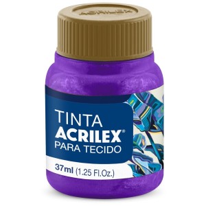 Tinta para Tecido Metálica 37ml - Violeta 516 Acrilex