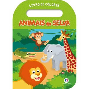 Livro de Colorir com Alça - Animais da Selva Ciranda Cultural