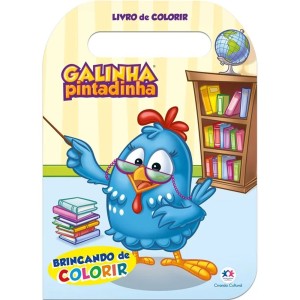 Livro de Colorir com Alça - Galinha Pintadinha - Brincando de Colorir Ciranda Cultural
